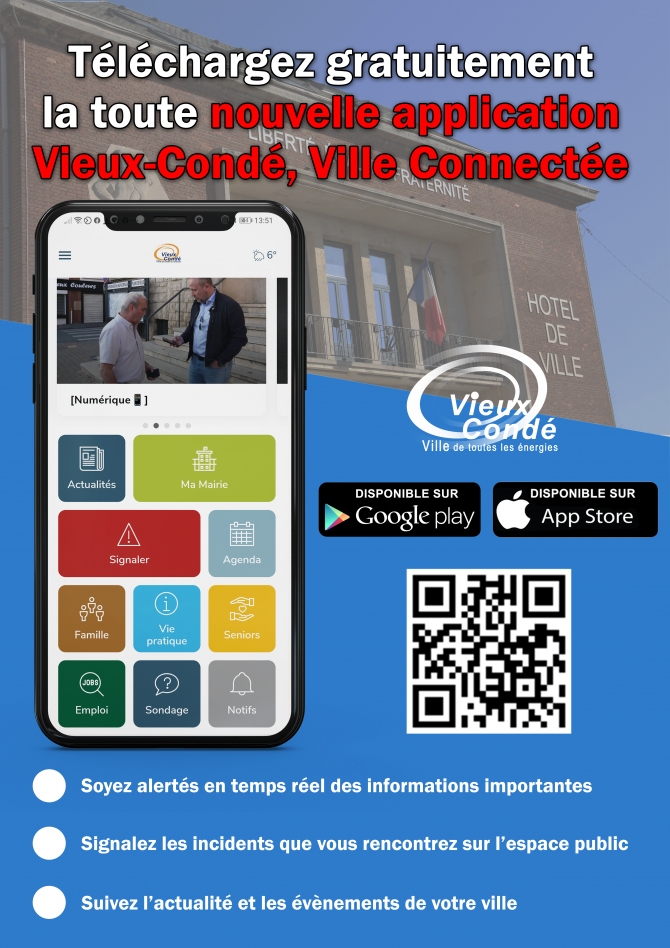 Application mobile &quot;Vieux-Condé, Ville Connectée&quot;